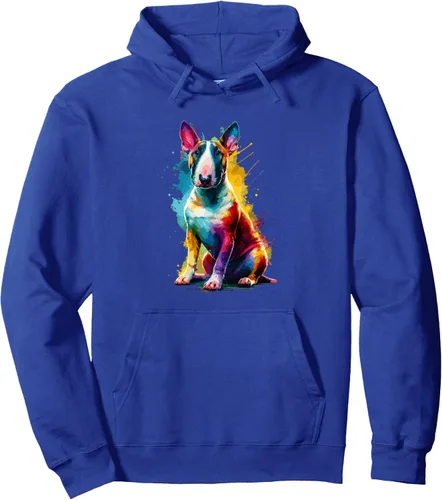 Vista 4 de Splash Art Bull Terrier English Bull Terriers Bullie Dog Pullover Hoodie