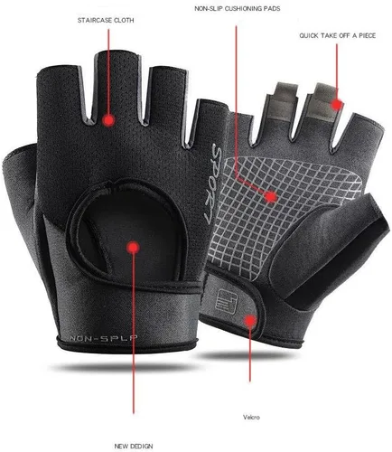 Vista 3 de INOGIH Guantes de entrenamiento transpirables para mujer, guantes de levantamiento de pesas para gimnasio, ciclismo, ejercicio, fitness