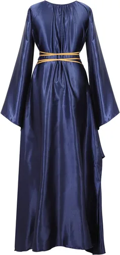 Vista 3 de Lehauya Disfraz medieval renacentista para mujer, vestido largo victoriano vintage retro