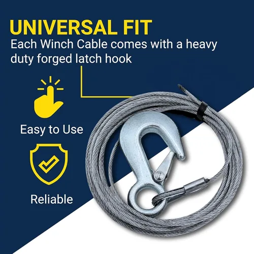 Vista 4 de Tie Down Engineering 59380 - Cable de cabrestante (1/8 pulgadas x 20 pies)