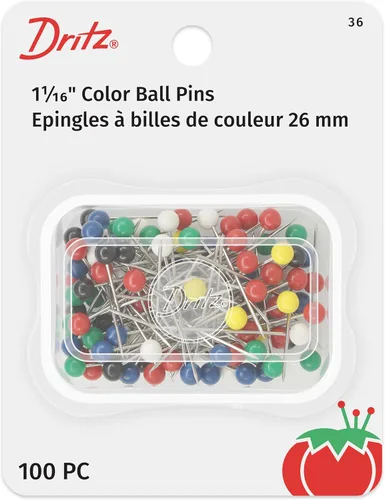 Vista 9 de Dritz 31 pines de bola de color, largos, 1-1/2 pulgadas (75 unidades), el paquete puede variar