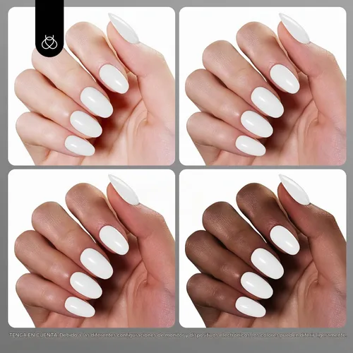 Vista 5 de Beetles - Esmalte de gel blanco, 0.5 onzas líquidas, tamaño completo, sin A - Creme White Hema Free white Rhythm