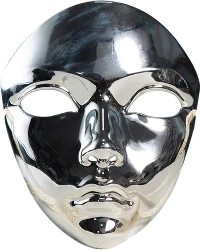 Vista 3 de Steampunk Full Face Mask Mechanical Metallic Shiny Lace-up Mask for Night Club Mardi Gras