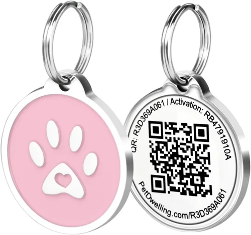 Vista 18 de Etiqueta de identificación para mascotas con código QR de Pet Dwelling – Etiquetas inteligentes para perros y gatos para la seguridad de las pata