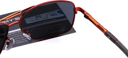 Vista 6 de MERRY'S HOT S8714 - Gafas de sol polarizadas para hombre, cuadradas, 1.772in