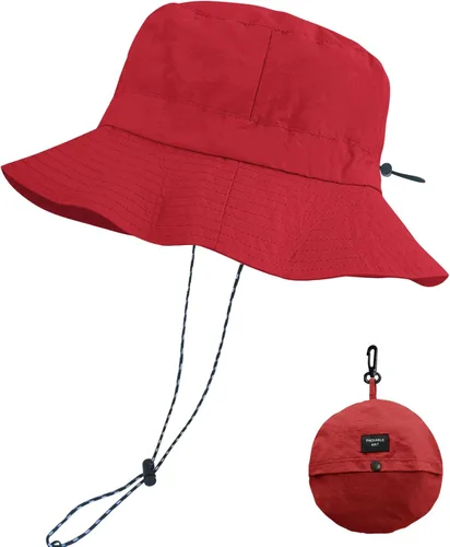 Vista 15 de PFFY Packable Sun Bucket Hat for Men Women Outdoor UV Protection Sun Hats Caqui