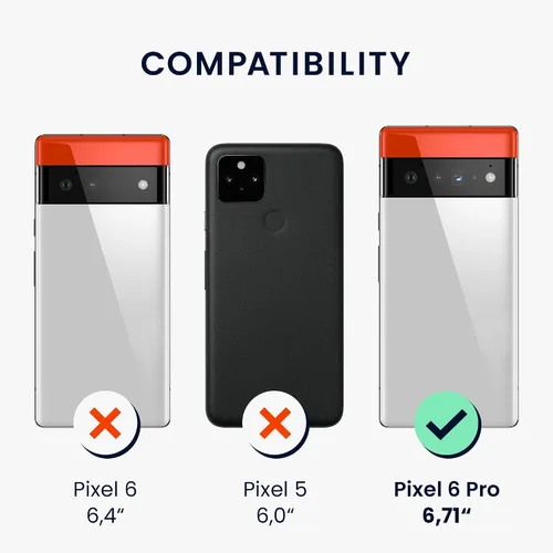 Vista 6 de kwmobile Funda Compatible con Google Pixel 6 Pro - Funda de Teléfono de Silicona TPU con Acabado Suave - Azul Caribe