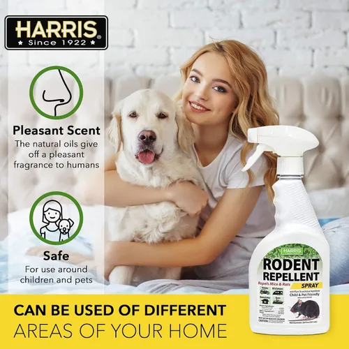 Vista 4 de HARRIS Aceite de menta repelente de ratones y roedores en aerosol para casa y motores de automóviles, sustituto humanitario de trampa para ratones