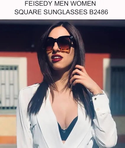 Vista 7 de FEISEDY Gafas de sol vintage de mariposa para mujer, diseño de lujo, cuadrado, degradado, B2486