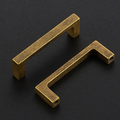Vista 2 de Ravinte Antique Brass Kitchen Cabinet Solid Handles,3 Inch,5 Pack