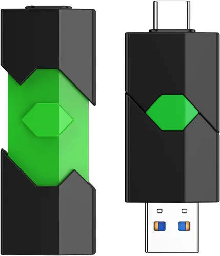 Vista 10 de K&ZZ Memorias USB C de 32 GB, paquete de 2 unidades flash dual 2 en 1 USB 3.0, memoria USB 3.0, carcasa deslizante a prueba de polvo, unidad USB