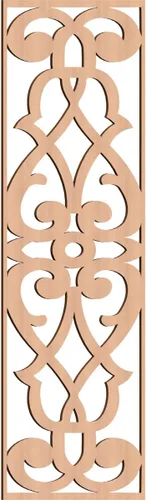 Vista 23 de 9 3/8"W x 24 3/8"H x 1/4"T Bellaire Decorativos Paneles de pared de madera calado, abedul