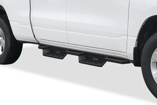 Vista 4 de Estribos Aps iBoard para Dodge RAM Extended de doble cabina, con 2 puertas angostas, Aluminio negro