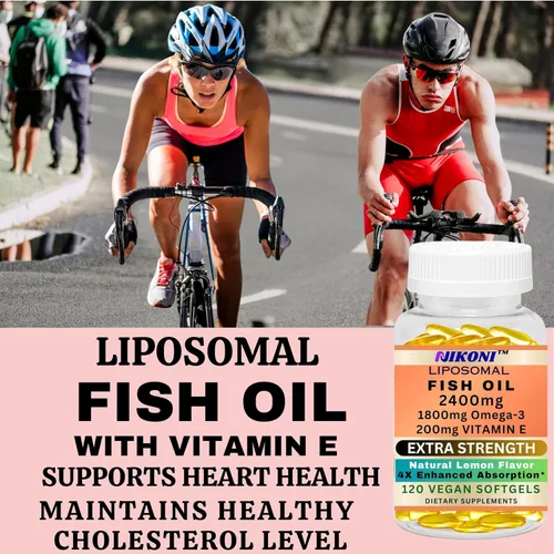 Vista 7 de Nikoni Aceite de pescado extra fuerte, 2400 mg cápsulas blandas con más de 1800 mg de omega-3. Alto EPA y DHA capturado en la naturaleza, 120
