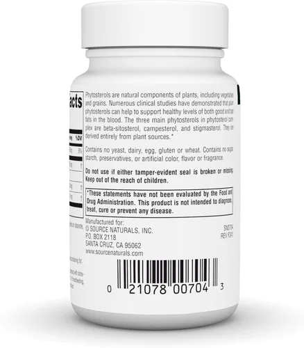 Vista 4 de Source Naturals Complejo de Fitosterol, 113 mg - 90 Tabletas