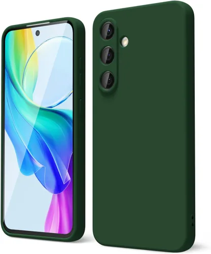 Vista 75 de oakxco Funda para teléfono Samsung Galaxy S8 de silicona líquida, delgada y fina de gel de goma suave TPU cubierta protectora simple llana