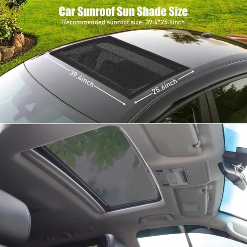 Vista 10 de Parasol Magnético para Coche, Pantalla Magnética de Malla Transpirable para Acampar y Estacionar, Protección UV de Instalación Rápida para Techo