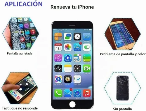 Vista 4 de Brinonac para iPhone 6s Reemplazo de pantalla negra, pantalla táctil LCD digitalizador montaje completo con herramientas de reparación completas