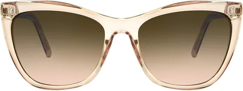 Vista 2 de Sofia Vergara x Foster Grant Women's Sofia Sunglasses Cat Eye, Crystal Clear and Black, 55 mm