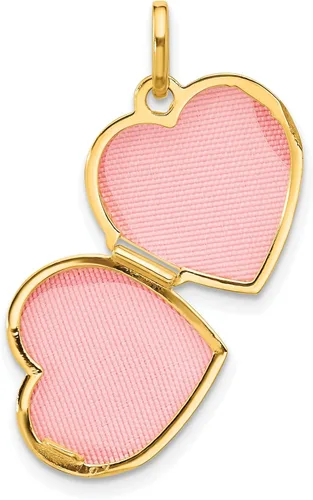 Vista 4 de Medallón de corazón en oro amarillo de 14 k, 0.591 in, 0.827 in x 0.591 in, Metal