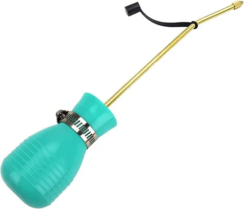 Vista 12 de SI FANG Polvo de tierra de diatomeas, pulverizador de bombillas de tratamiento de insectos con tubo largo de cobre, aplicador de polvo de Azul