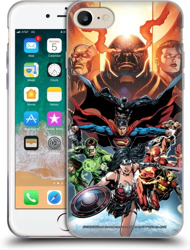 Vista 180 de Head Case Designs Funda de gel con licencia oficial de la Liga de la Justicia DC Comics #10 Darkseid War Comic Book Cover