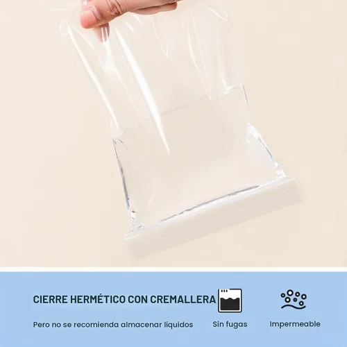 Vista 4 de Joybest - Paquete de 100 bolsas de plástico transparente con cremallera de 8 x 10 pulgadas, bolsa de polietileno resellable Paquete de 100
