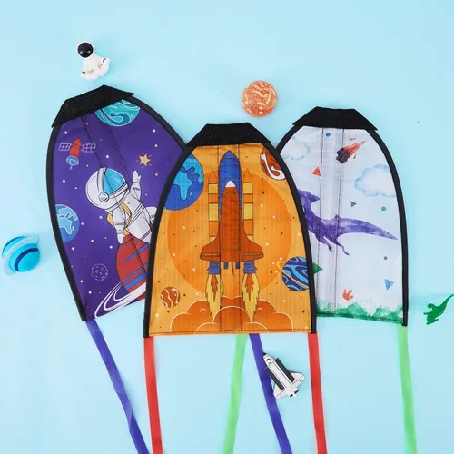 Vista 3 de 3 Pcs Mini Slingshot Kites - Thumb Ejection Kite Beach Toys Gift for Kids Teens Age 4-18 Years Old Easy to Fly Waterproof Stringless Beach Kite
