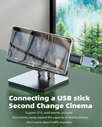 Vista 4 de Adaptador USB C OTG (paquete de 2) convertidor USB-A a tipo C para MacBook, para iPad, para iPhone 15/16 Pro Max, transferencia de datos, conexión
