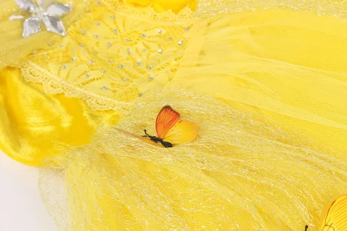 Vista 14 de JerrisApparel Vestido de niña de flores, disfraz de princesa mariposa para niña