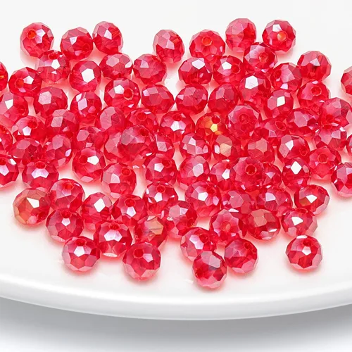 Vista 8 de 246 cuentas de cristal redondas de 0.118 pulgadas (0.118 in) con múltiples facetas sueltas espaciadoras de cristal para hacer joyas, pulseras