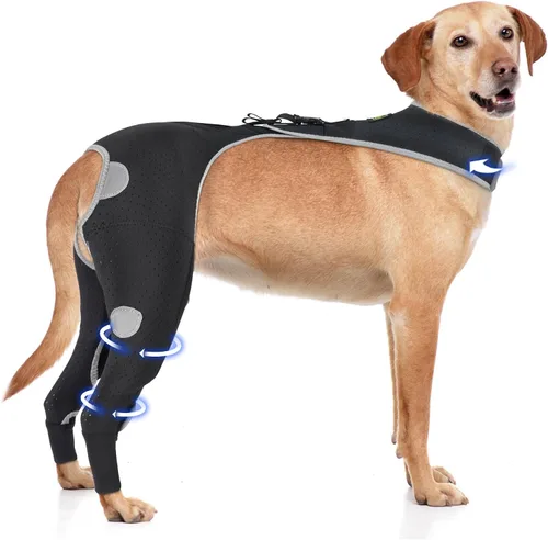 Vista 9 de Codera para perro y pierna delantera para perro para dejar de lamer, protector de codo de perro y coderas de higroma para perros, mangas