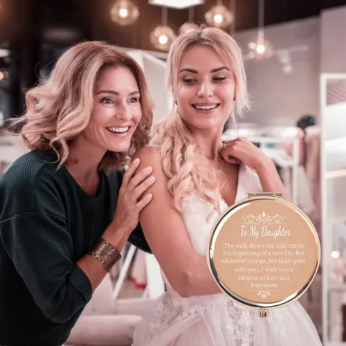 Vista 7 de REHALY Regalo de boda para hija de mamá papá, regalos de novia para el día de la boda, regalos únicos de recuerdo de boda para hija de mamá