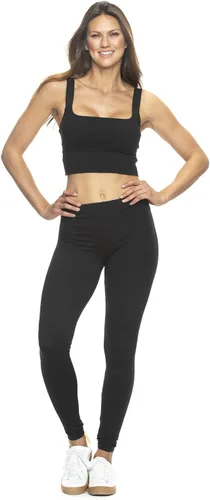 Vista 3 de Felina Velvety Soft Lightweight Leggings Moisture Wicking Yoga 6 Pack Negro