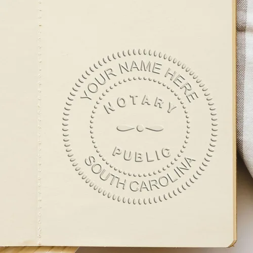 Vista 4 de Sello notarial del estado de Carolina del Sur, sello notarial híbrido de Carolina del Sur, compatible con el tablero de notarios de Carolina