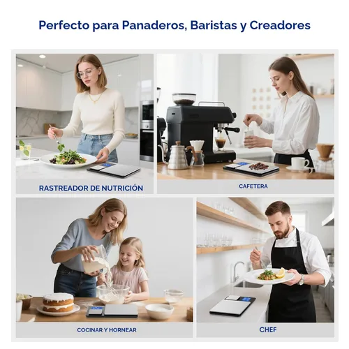 Vista 7 de Báscula de cocina de plataforma doble con alta precisión de 0.01g/0.001oz, báscula de 15kg/33lb para panadería, báscula de cocina de doble precisión