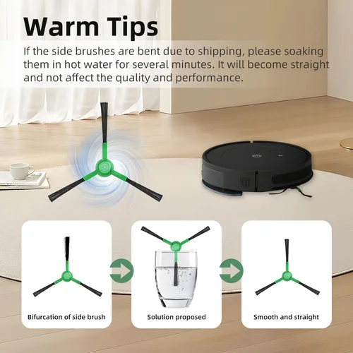 Vista 7 de Piezas de repuesto compatibles con iRobot Roomba Combo Essential Series (RVG-Y1), Y0140, Y0110, 105X, 104/105 / 106/108 / 1010/1020 Combo, 1 cepillo