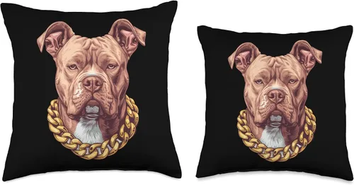 Vista 3 de Elegante almohada americana con collar de cadena dorada