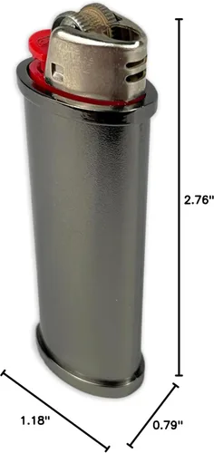 Vista 9 de DIYLuxury - Funda de metal para encendedor BIC Standard J6, EZ Reach Lighter, resistente, personalizable, reutilizable, funda individual