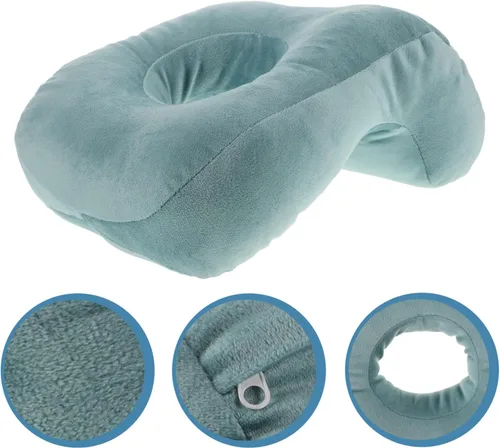 Vista 8 de Almohada de espuma viscoelástica con agujero para brazos, almohada boca abajo para dormir de espalda, para oficina, dormitorio, cirugía, embarazo