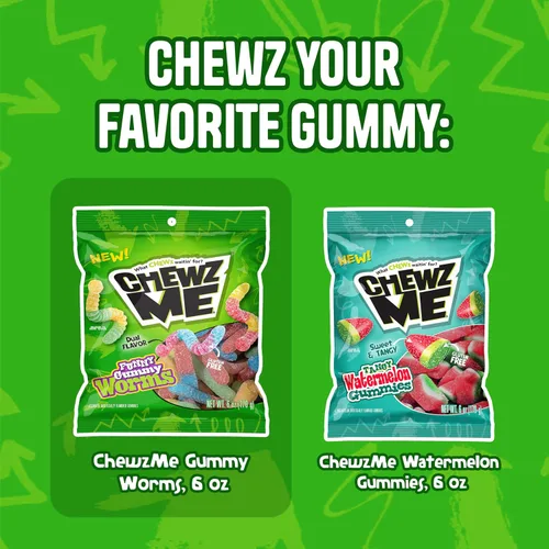 Vista 8 de ChewzMe Gusanos de Gomita Ácida, Dulces de Gomita Ácida, 6 oz (Paquete de 1)