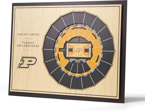Vista 27 de YouTheFan - Póster para pared de la NCAA, vista de estadio en 3D de 5 niveles, Marrón