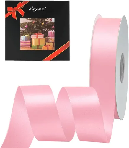 Vista 22 de Cinta de satén verde manzana de doble cara de color sólido de 1/2 pulgada x 25 yardas, cintas perfectas para manualidades, decoración de bodas