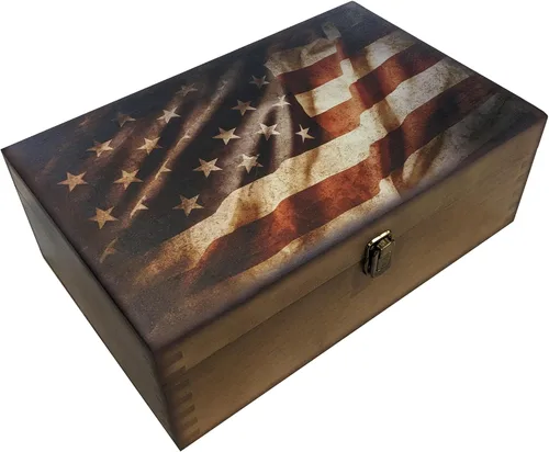 Vista 9 de Caja de recuerdos de madera para mascotas, caja de memoria grande para recuerdos, caja de almacenamiento decorativa para recuerdos, joyas y fotos