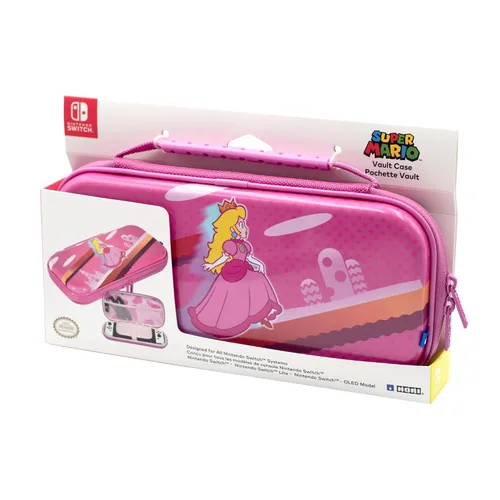Vista 6 de HORI Premium Vault Case (Princess Peach) for Nintendo Switch - Officially Licensed by Nintendo