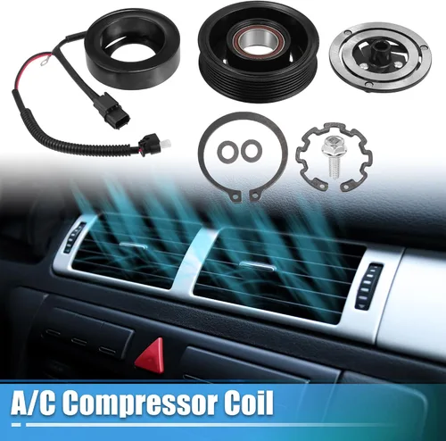 Vista 2 de X AUTOHAUX 1 juego de compresor de CA Kit de embrague de bobina de polea de reparación automática Compresores Asamblea para Honda Civic 4CYL 2.0L