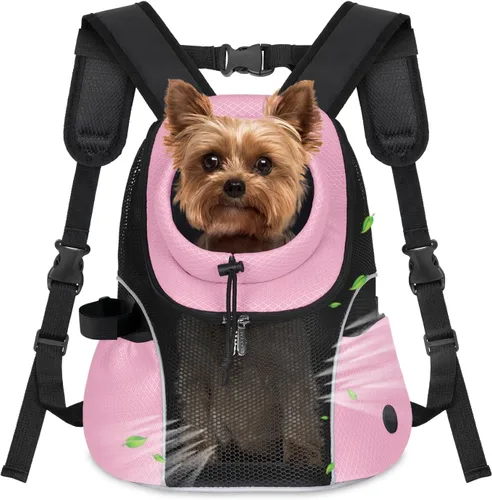 Vista 25 de WOYYHO Mochila portadora de perros para mascotas, mochila frontal
