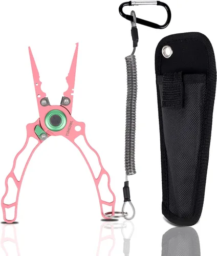 Vista 7 de Alicates de pesca con mango ergonómico innovador, resistente a la corrosión y agua salada, removedor de gancho multiherramienta de pesca, corte