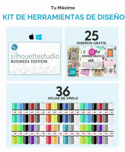 Vista 3 de Silhouette America Cameo 5 Alpha (α) Máquina de corte inteligente, Bianco Carrara (paquete Deluxe) – Incluye software de estudio, 36 hojas