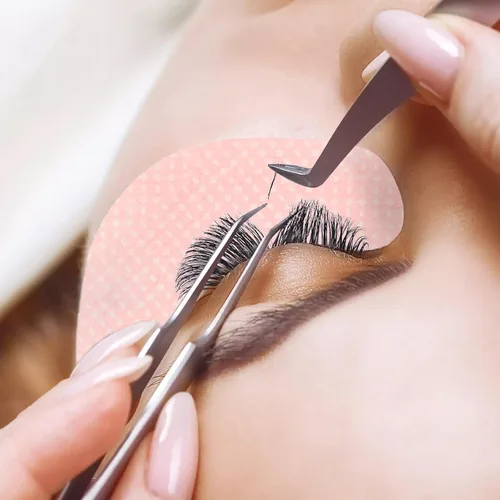 Vista 6 de G2PLUS Cinta de pestañas, 2 rollos de cinta de maquillaje de gel de silicona, cinta de pestañas rosa de 1/2 pulgada x 8 yardas, cinta de extensión